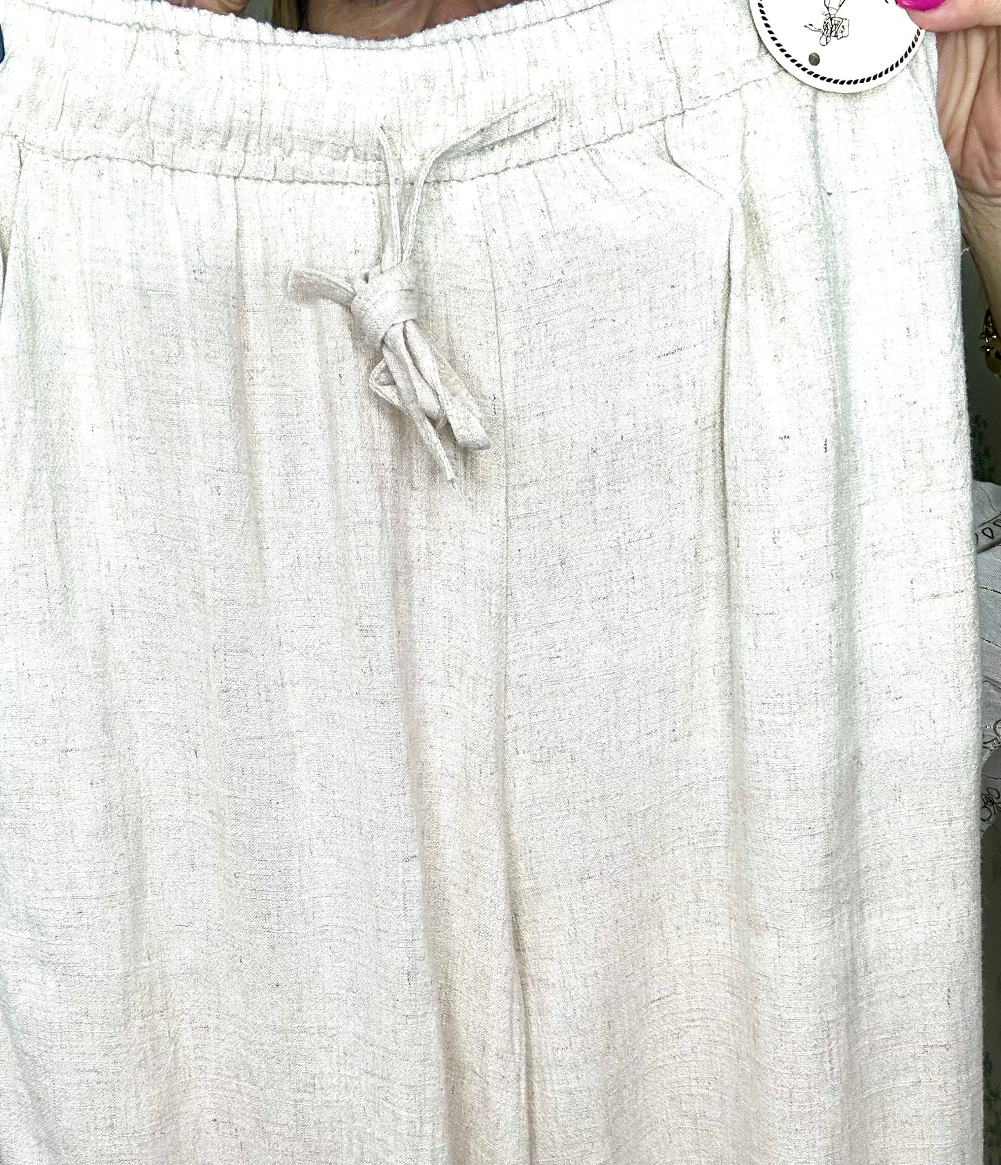 Pantalón lino ancho