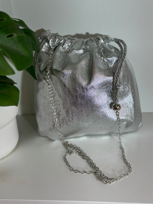 Bolso bombonera en plata